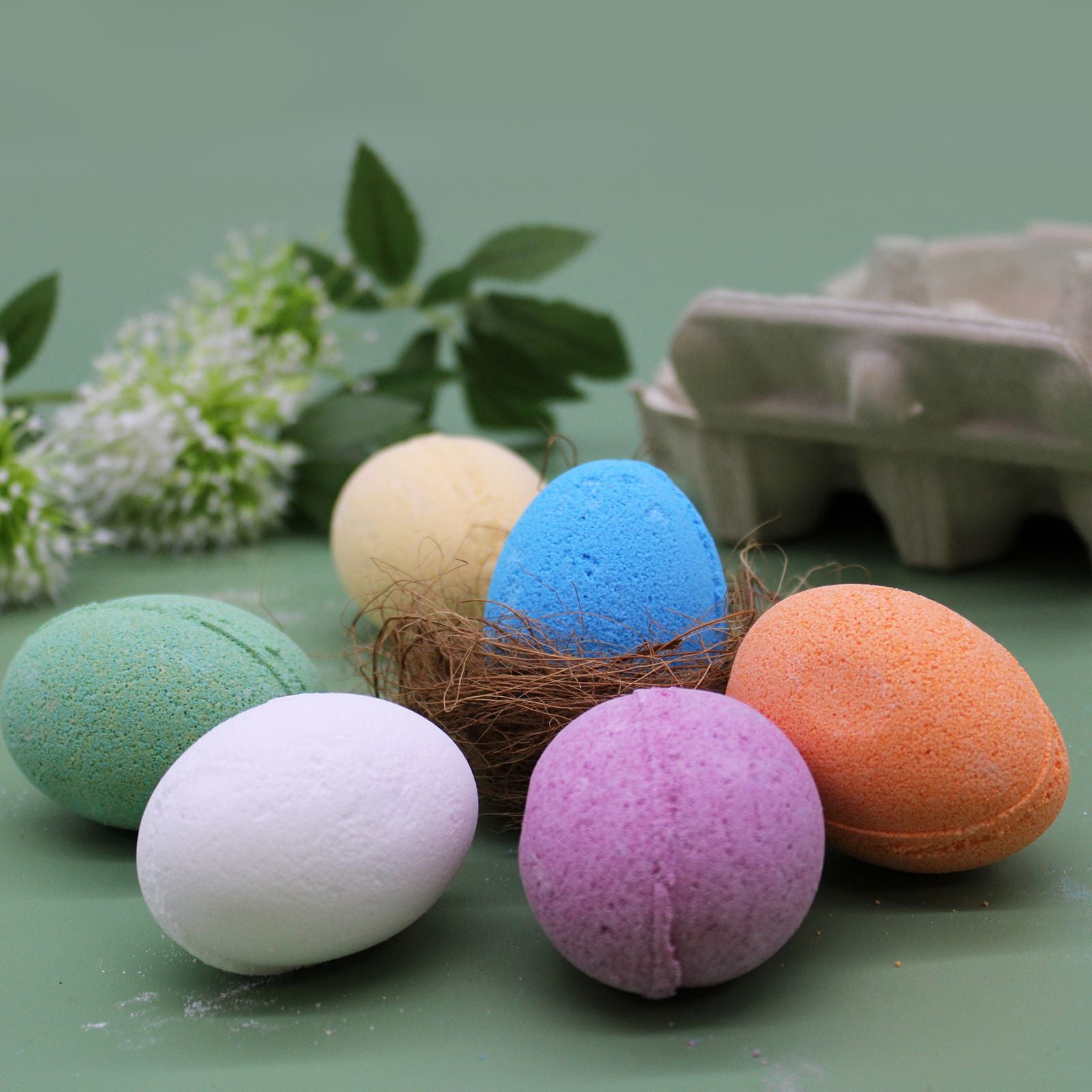 6 Bath Eggs in a Tray - Mango - Vivid Aromas UK