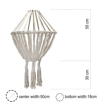 Macrame Large Drop Chandelier - Black - Vivid Aromas UK