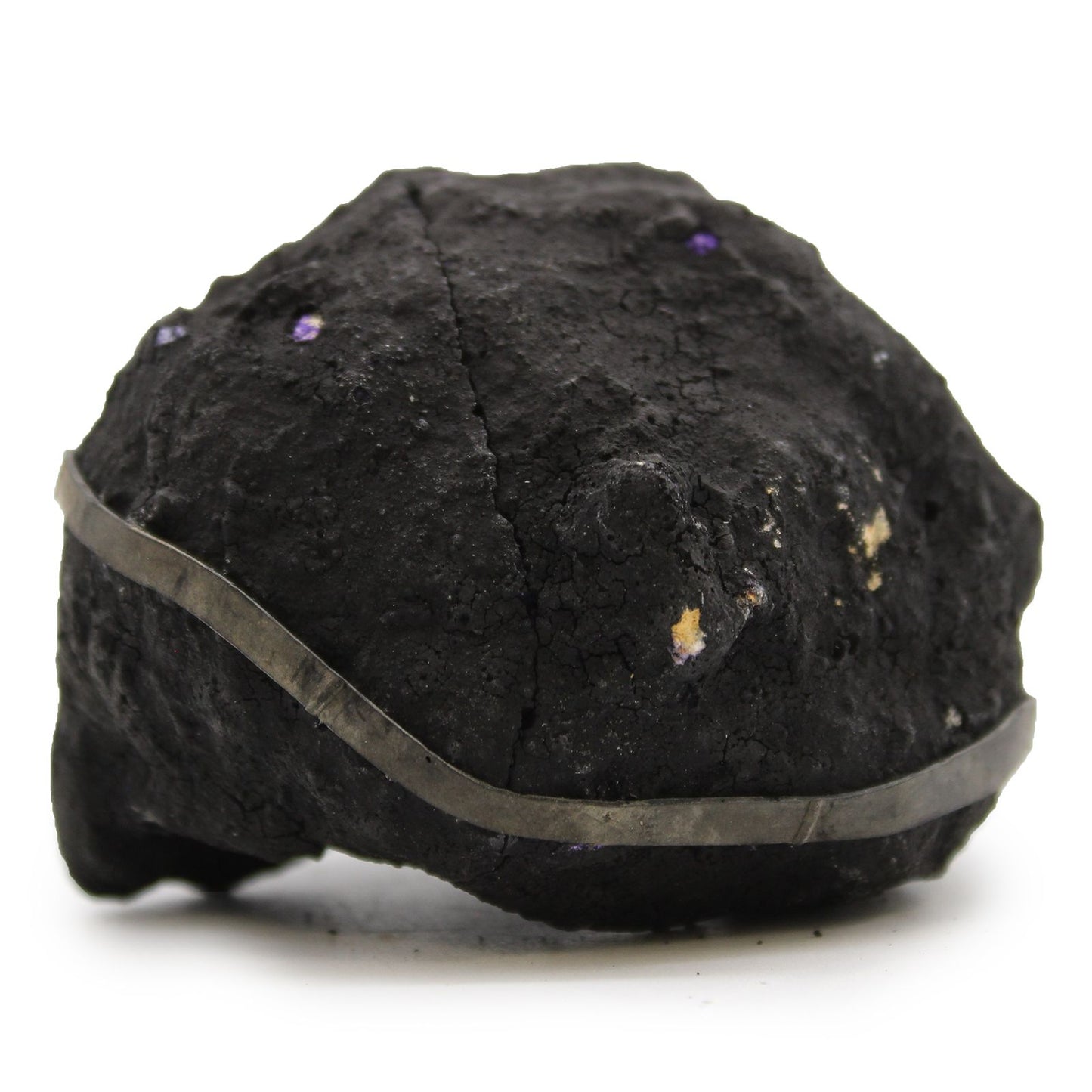 Coloured Calsite Geodes - Black Rock - Purple - Vivid Aromas UK