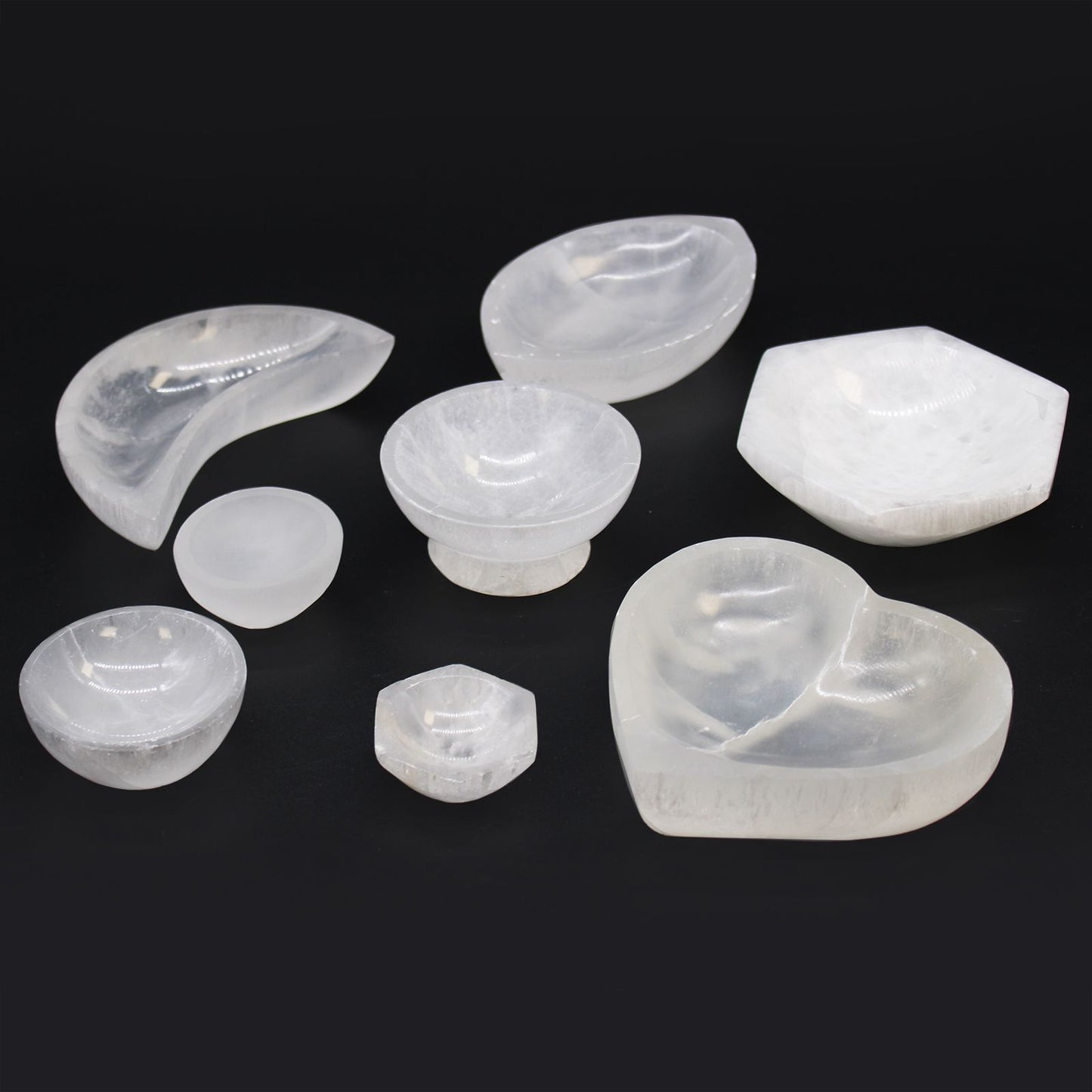 Selenite Heart Bowl - 10cm - Vivid Aromas UK