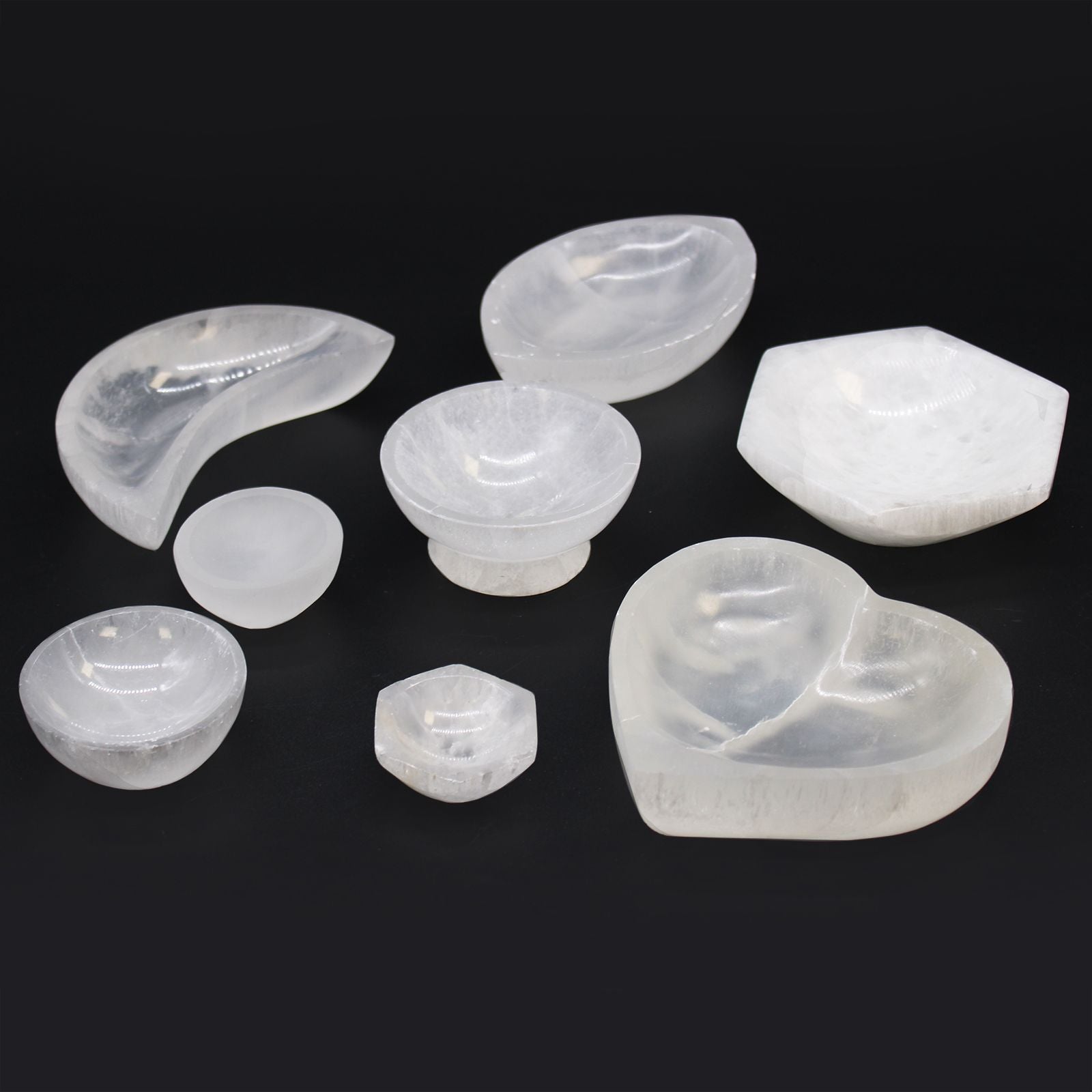 Selenite Heart Bowl - 10cm - Vivid Aromas UK