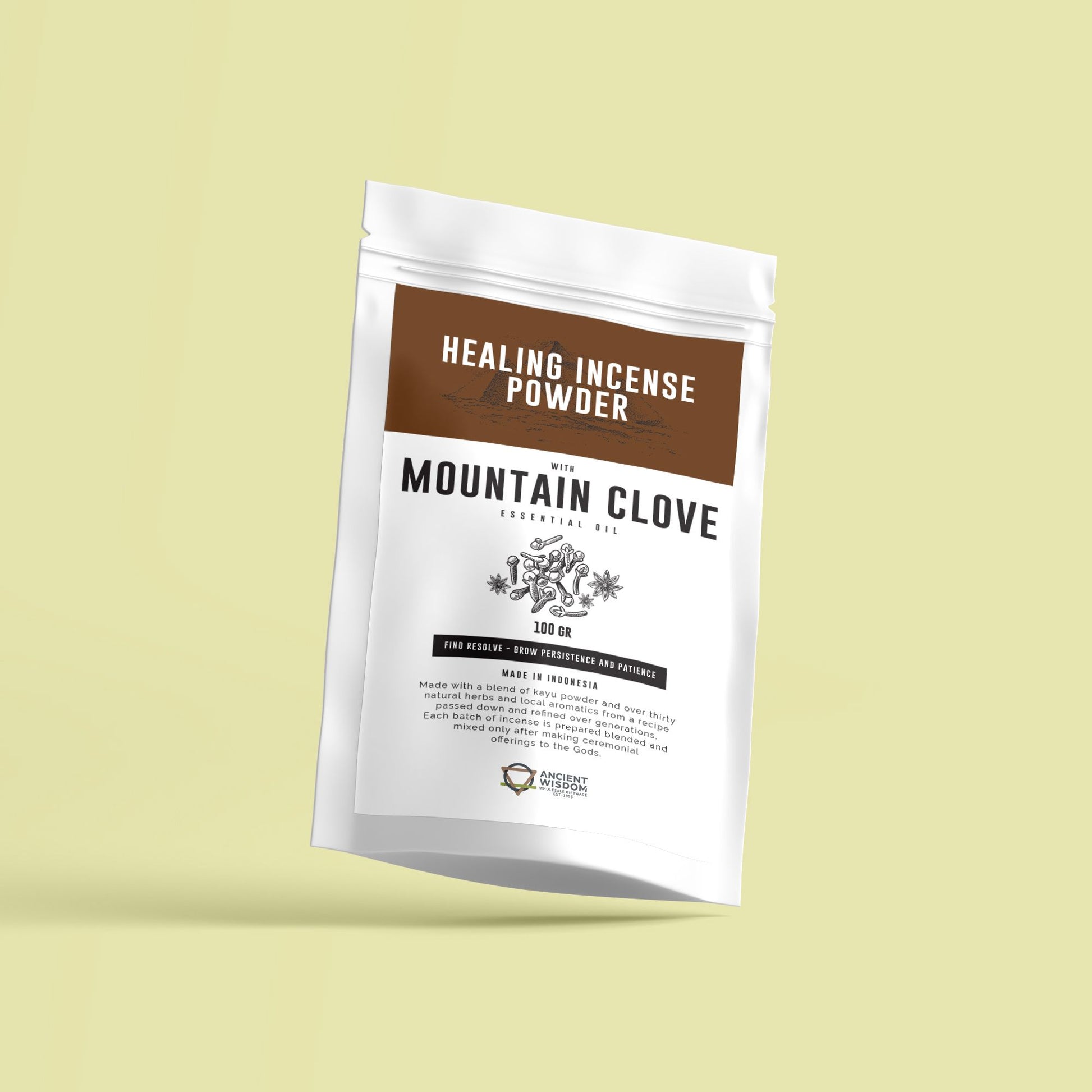 Healing Incense Powder - Mountain Clove 100gm - Vivid Aromas UK