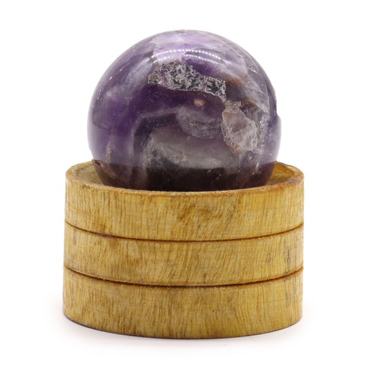 Gemstone Sphere 40mm - African Amethyst with Stand - Vivid Aromas UK