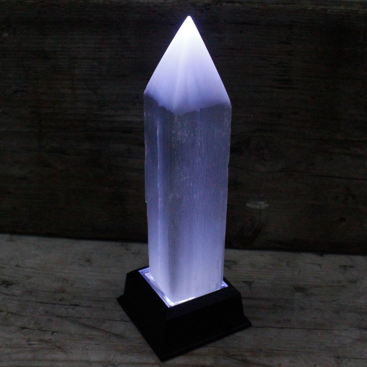 Selenite Pencil Point Tower - 20 cm - Vivid Aromas UK