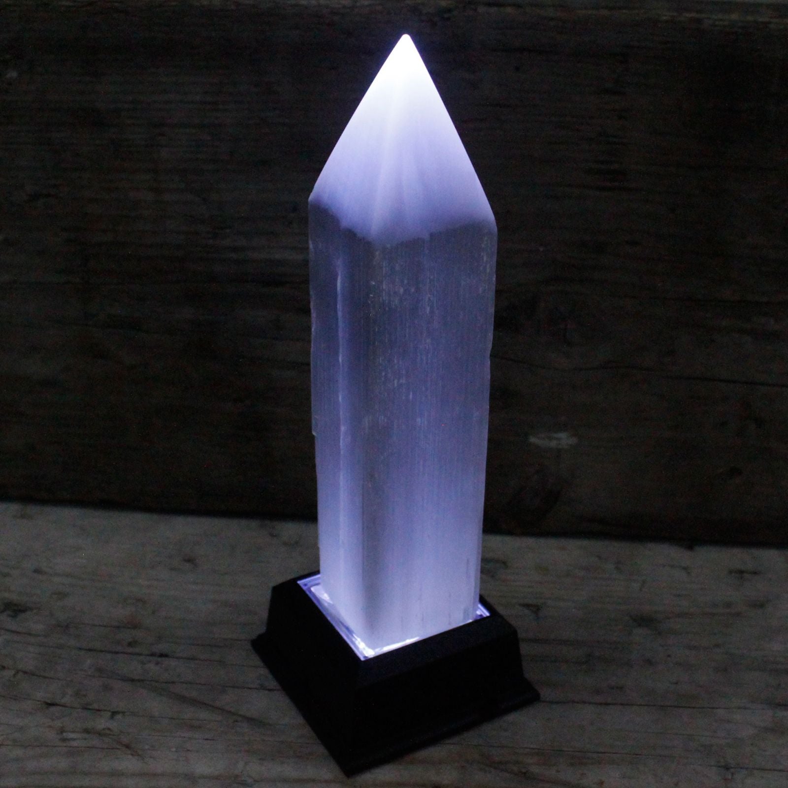Selenite Pencil Point Tower - 20 cm - Vivid Aromas UK
