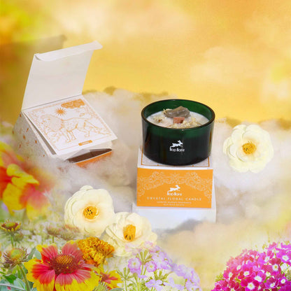 Hop Hare Crystal Magic Flower Candle - The Lion - Vivid Aromas UK
