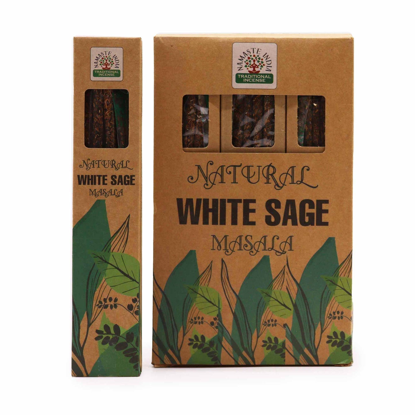 Natural Botanical Masala Incense - White Sage - Vivid Aromas UK