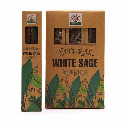 Natural Botanical Masala Incense - White Sage - Vivid Aromas UK