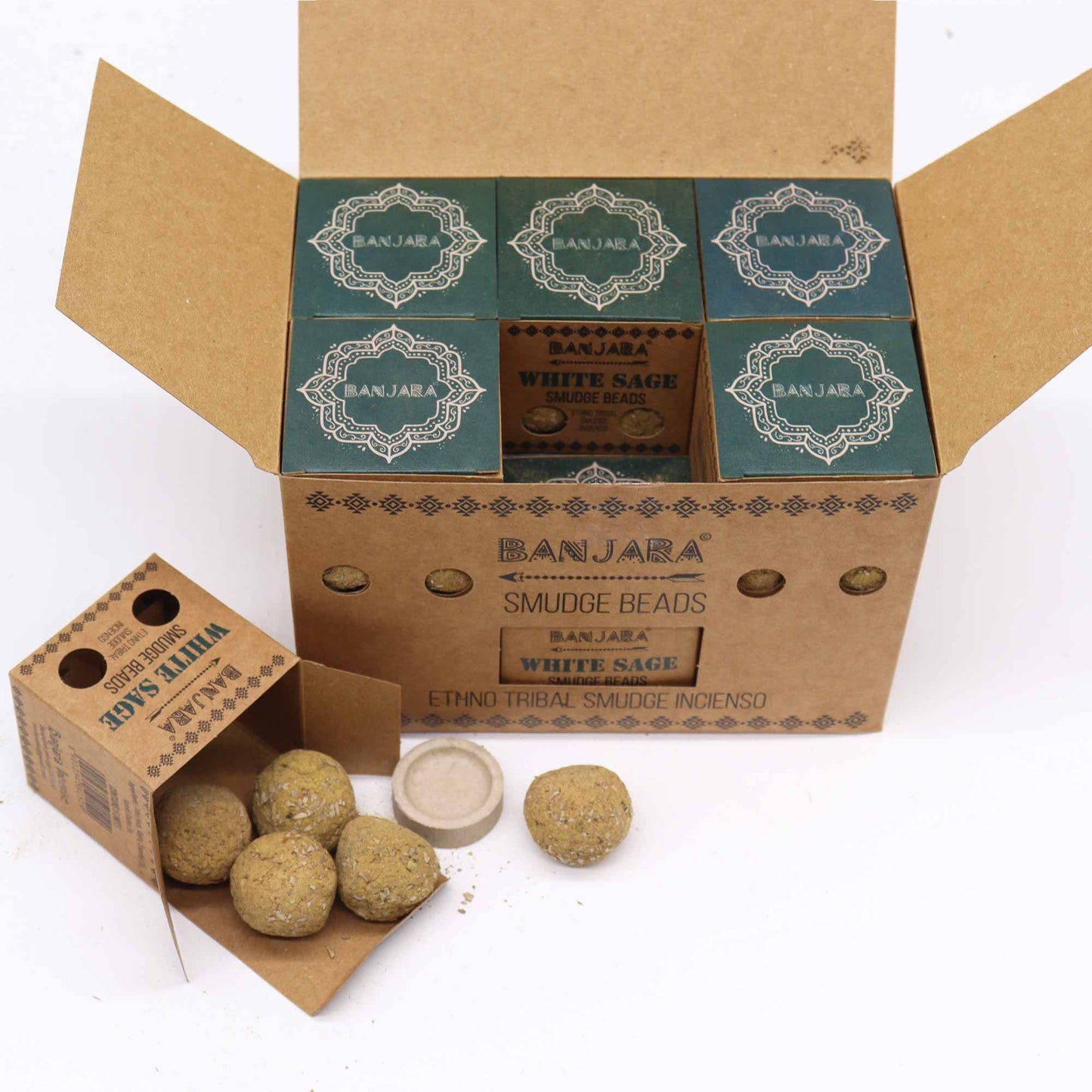 Banjara Smudge Beads - White Sage - Vivid Aromas UK