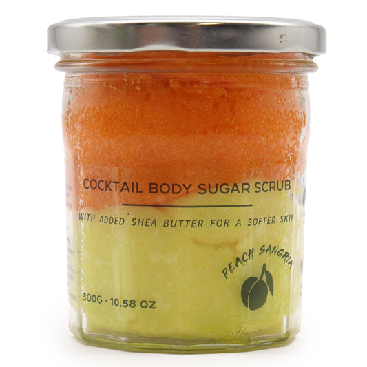 Fragranced Sugar Body Scrub - Peach Sangria 300g - Vivid Aromas UK
