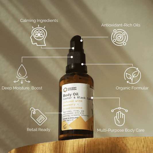 Organic Body Oil 50ml - Rosemary & Frankincense - Vivid Aromas UK