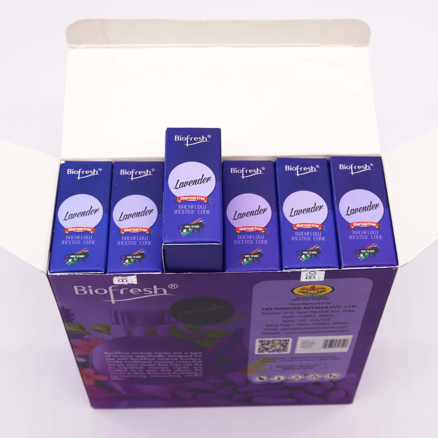 Biofresh Backflow Incense Cones - Lavender - Vivid Aromas UK