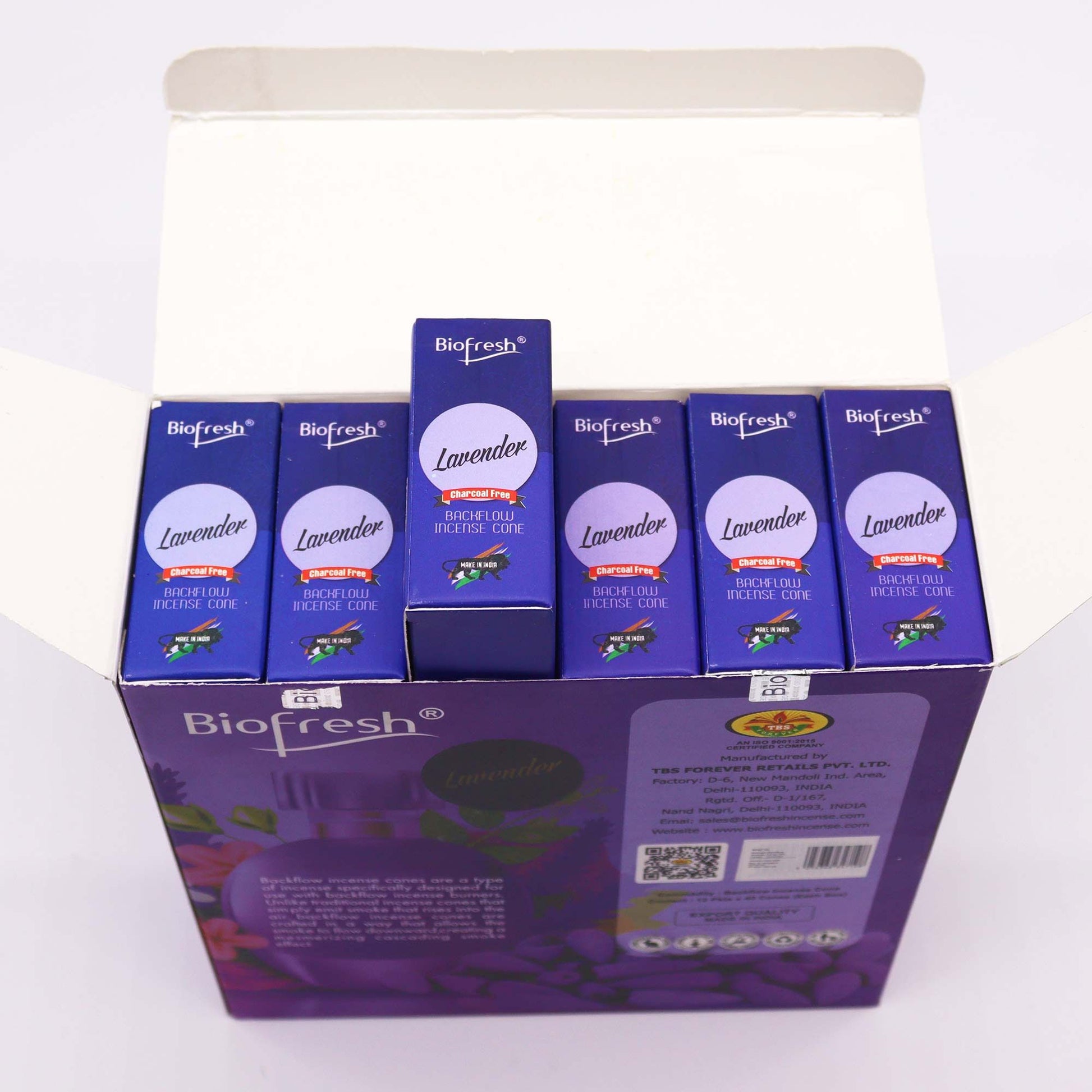 Biofresh Backflow Incense Cones - Lavender - Vivid Aromas UK