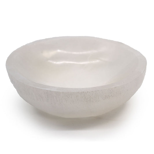 Selenite Round Bowl - 15cm - Vivid Aromas UK