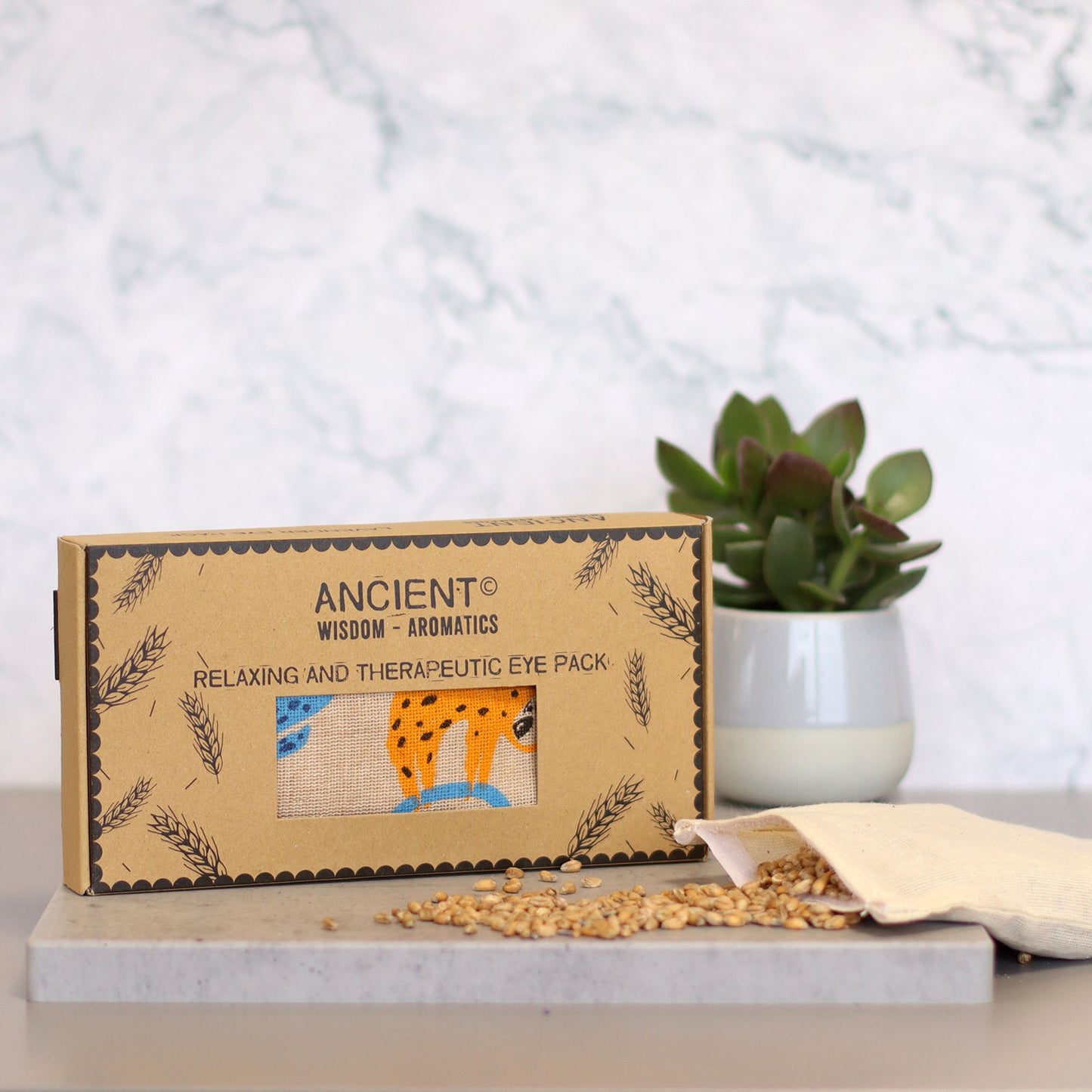 Lavender Natural Cotton and Juco Eye Pillow in Gift Box - Lazy Sloth - Vivid Aromas UK