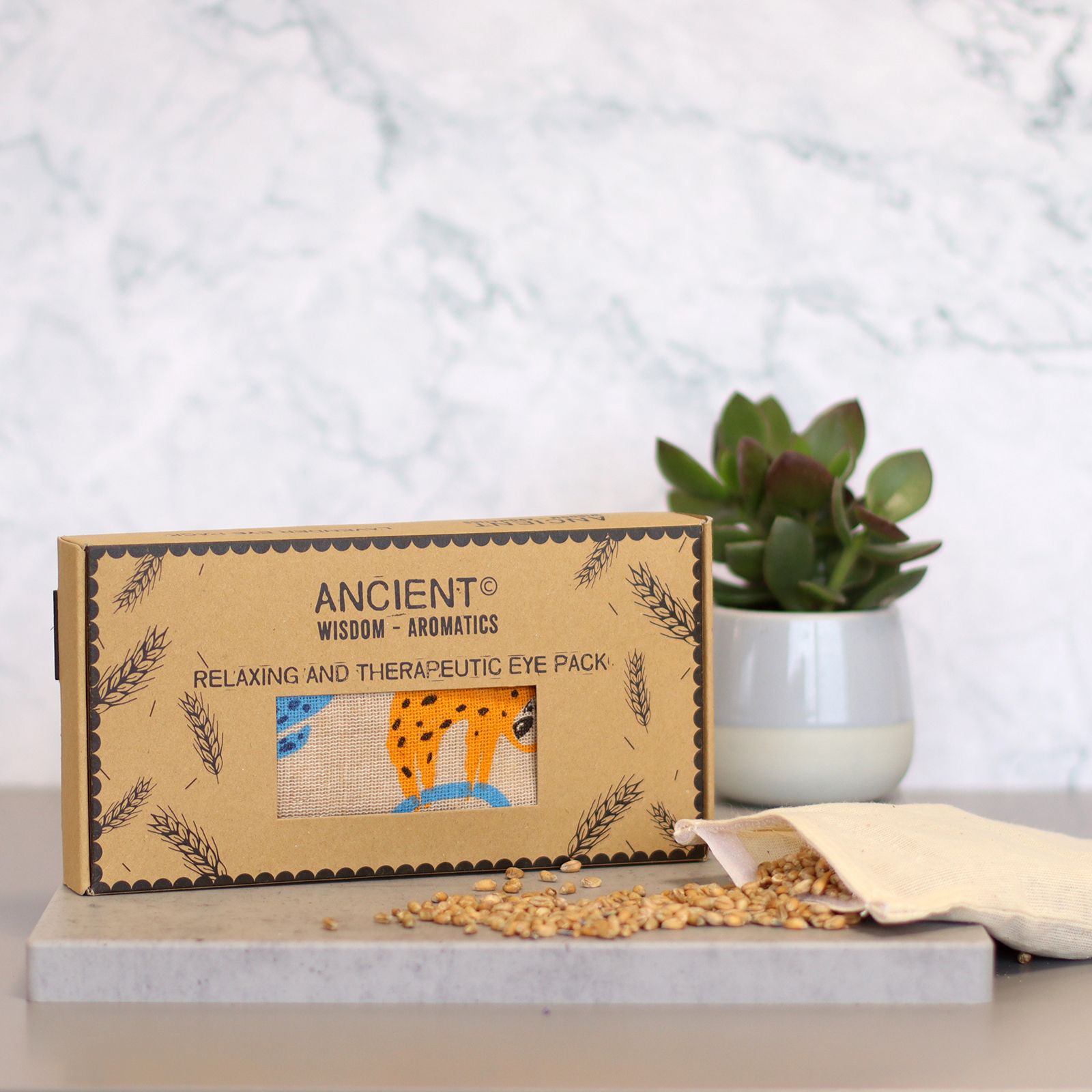 Lavender Natural Cotton and Juco Eye Pillow in Gift Box - Lazy Sloth - Vivid Aromas UK