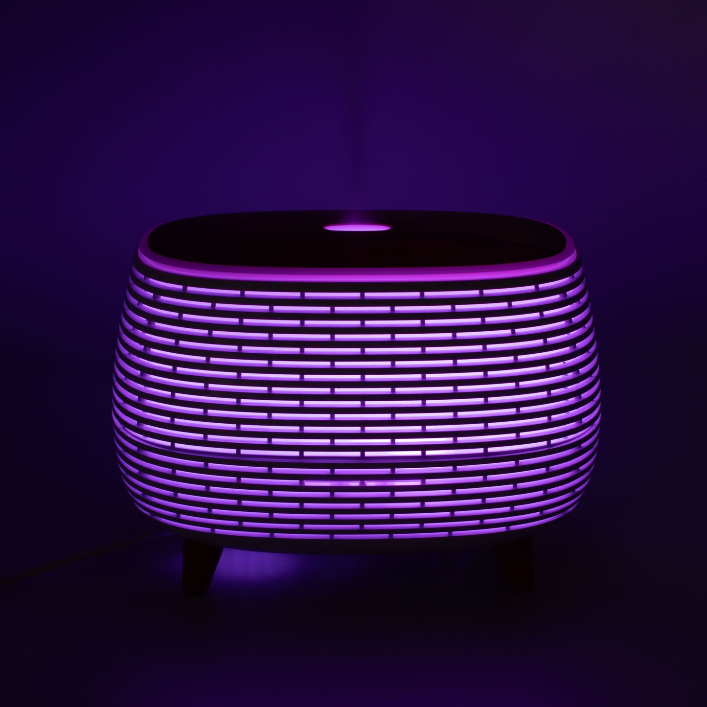Futuristic Ribbed Aroma Diffuser with Colour-Changing Light - Vivid Aromas UK