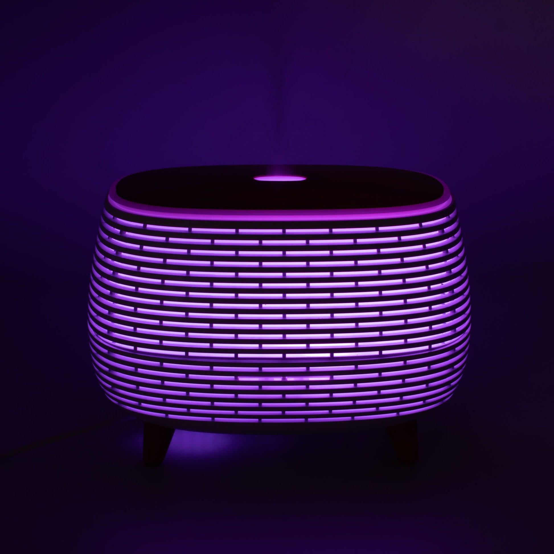 Futuristic Ribbed Aroma Diffuser with Colour-Changing Light - Vivid Aromas UK
