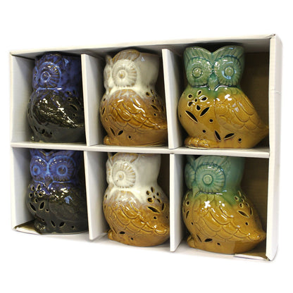 Classic Rustic Oil Burner - Owl Side-on (assorted) - Vivid Aromas UK