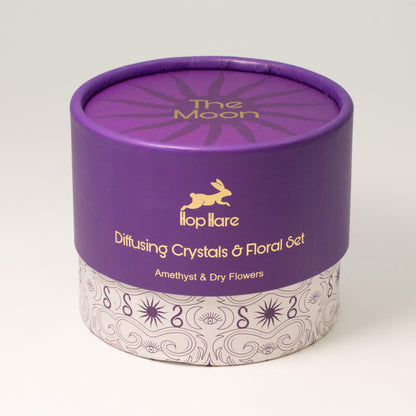 Hop Hare Diffusing Crystals & Floral Set - The Moon - Vivid Aromas UK