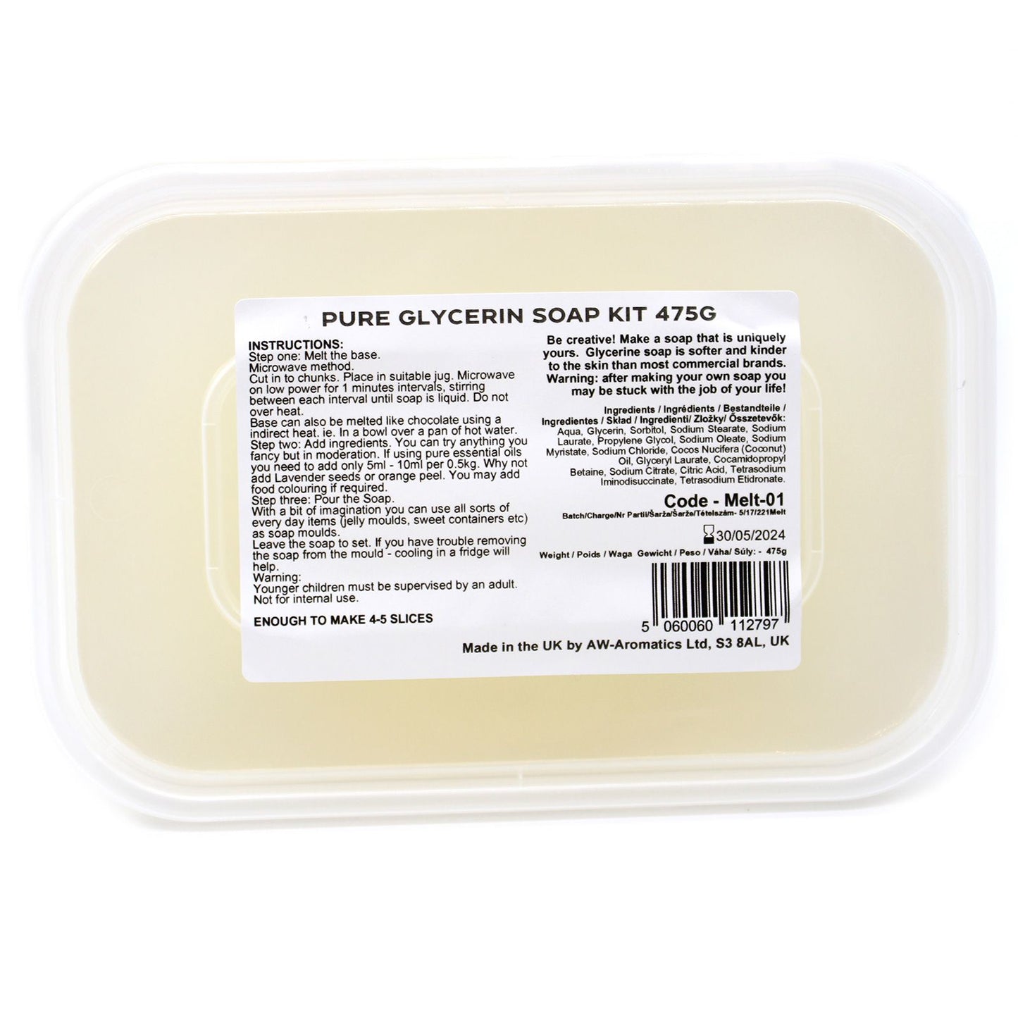 Melt and Pour 475g Soap Kit - Vivid Aromas UK