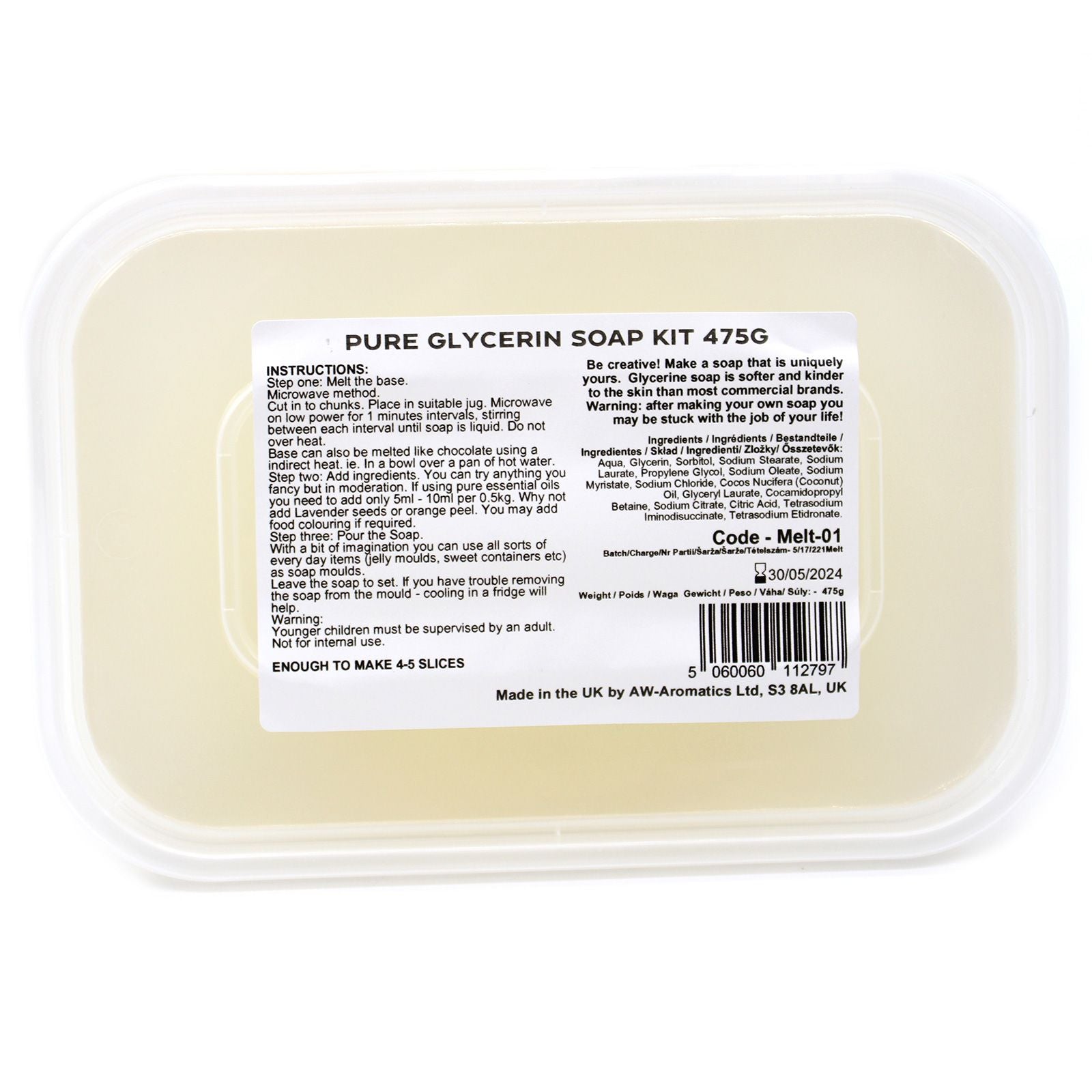 Melt and Pour 475g Soap Kit - Vivid Aromas UK