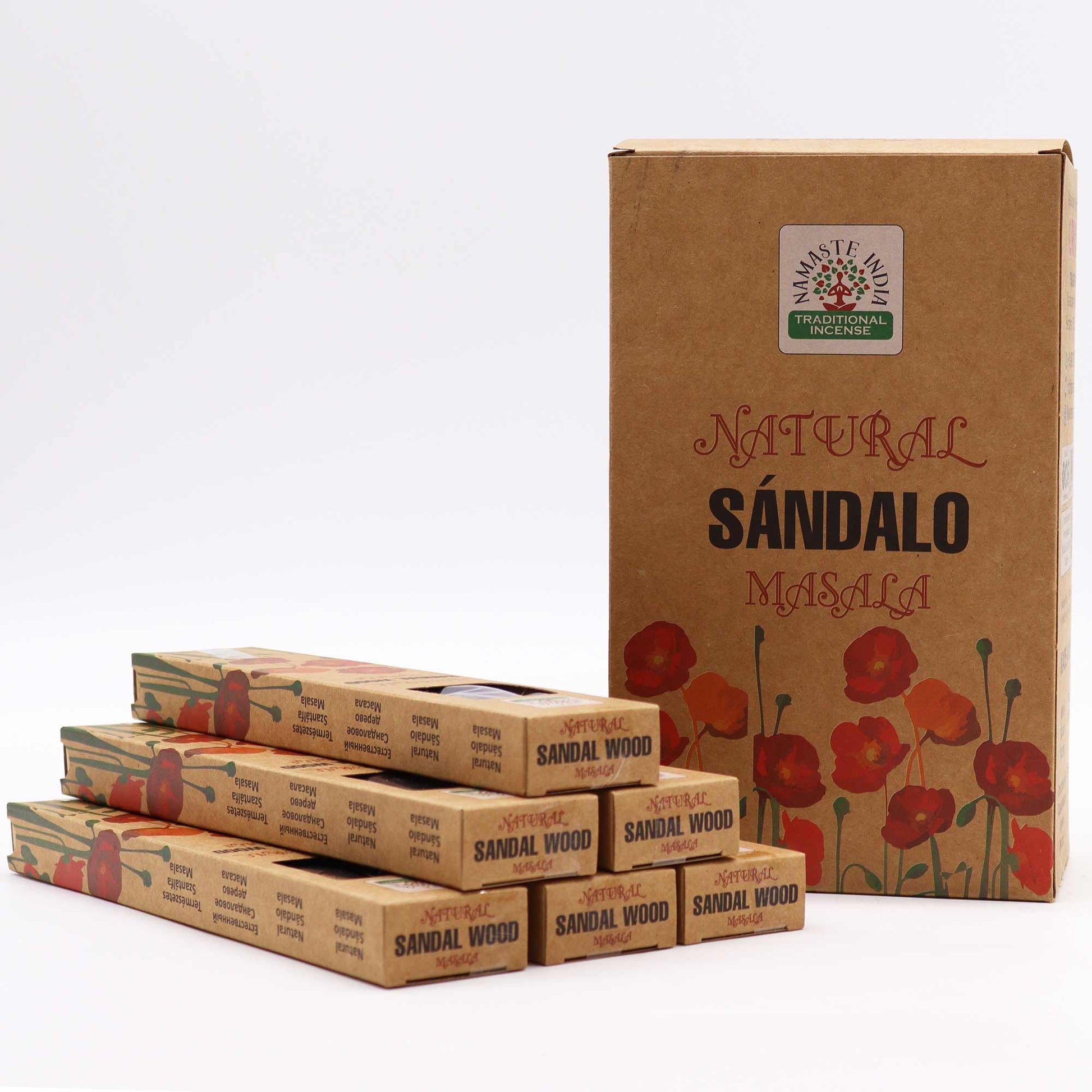 Natural Botanical Masala Incense - Sandalwood - Vivid Aromas UK