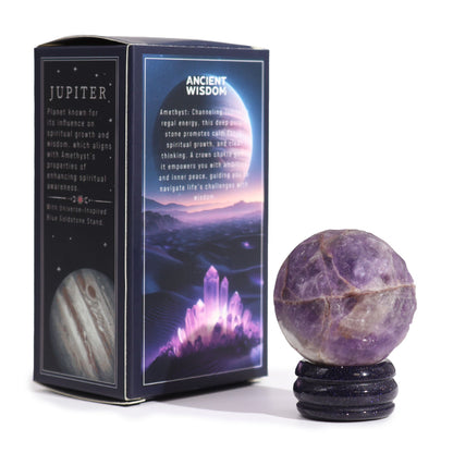 Ametyst Planet on a Sola Goldstone Stand (JUPITER) - Vivid Aromas UK