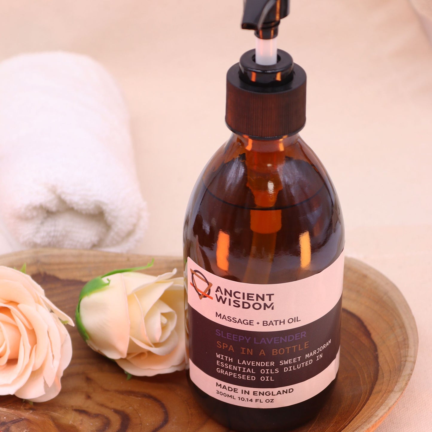 Aromatherapy Massage and Bath Oil - Sleepy Lavender 300ml - Vivid Aromas UK