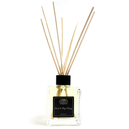 200ml Basil & Maychang Essential Oil Reed Diffuser - Vivid Aromas UK