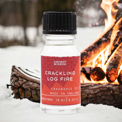 Crackling Log Fire Fragrance Oil 10ml - Vivid Aromas UK