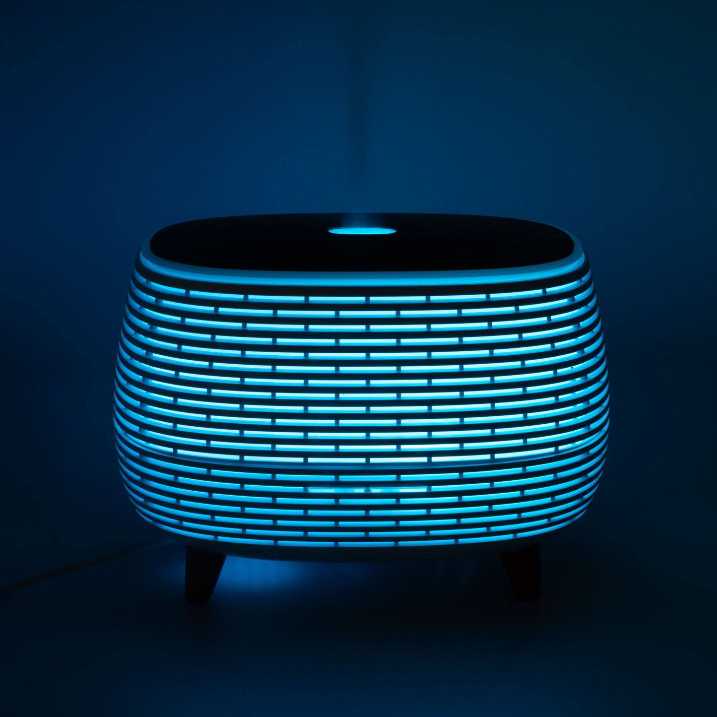 Futuristic Ribbed Aroma Diffuser with Colour-Changing Light - Vivid Aromas UK