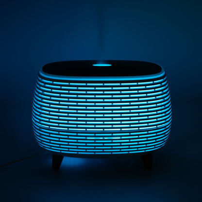 Futuristic Ribbed Aroma Diffuser with Colour-Changing Light - Vivid Aromas UK