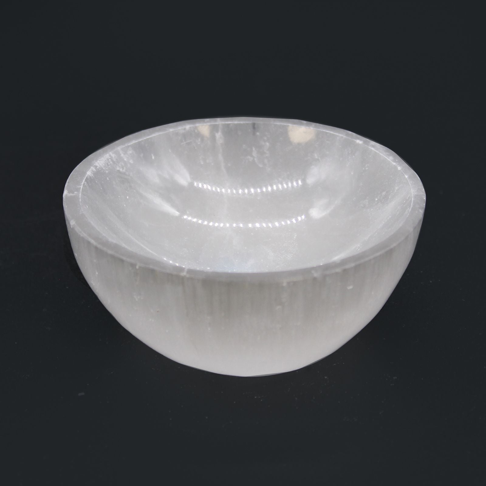 Selenite Round Bowl - 8cm - Vivid Aromas UK