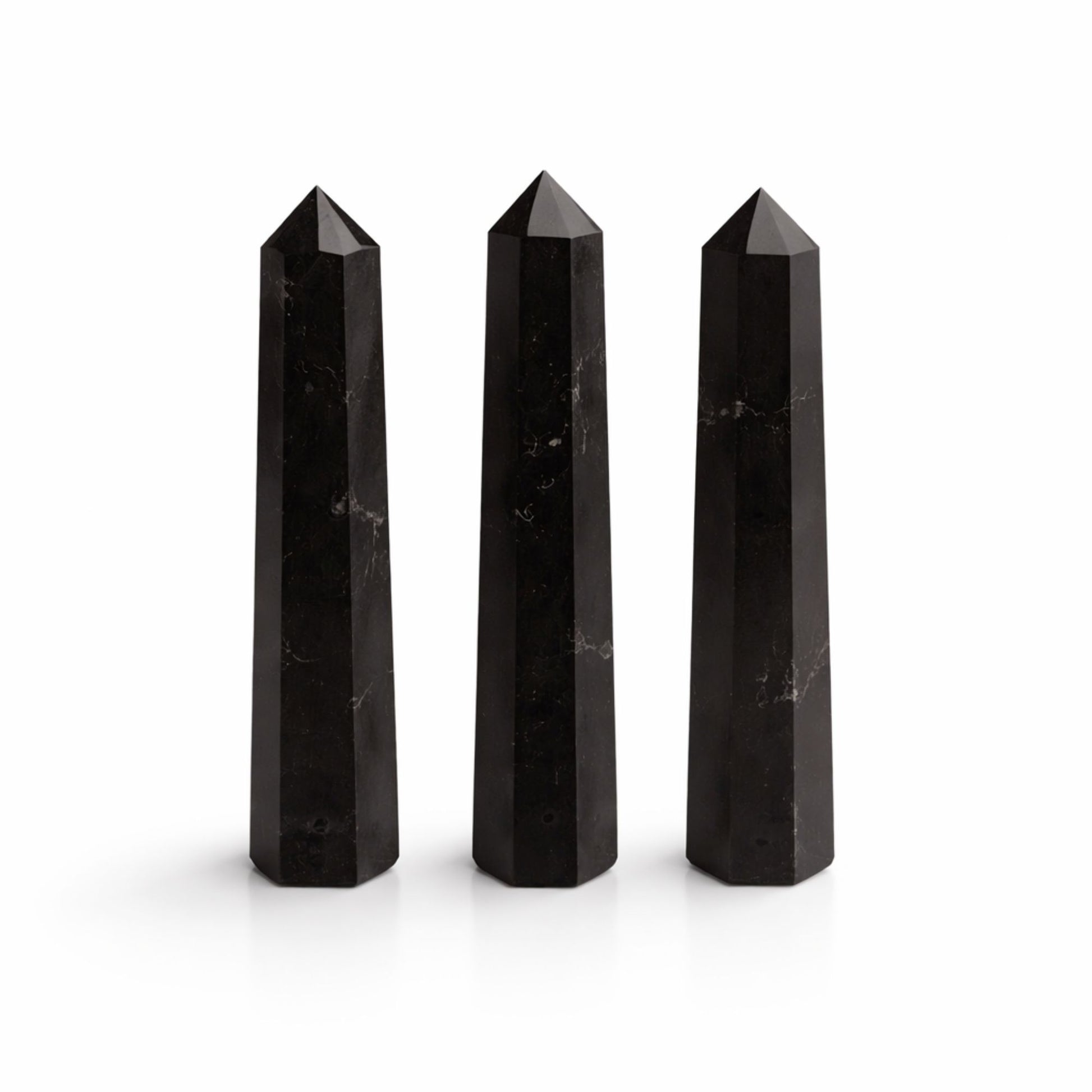 Gemstone Six Face Obelisk Point approx 11cm - Black Tourmaline - Vivid Aromas UK