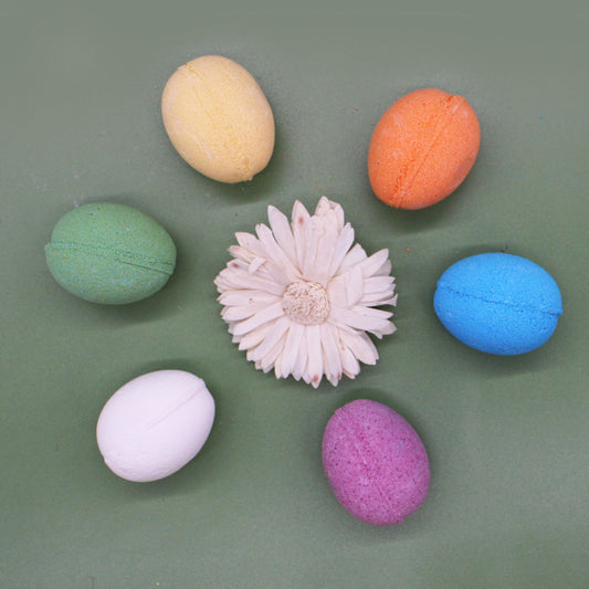 6 Bath Eggs in a Tray - Coconut - Vivid Aromas UK