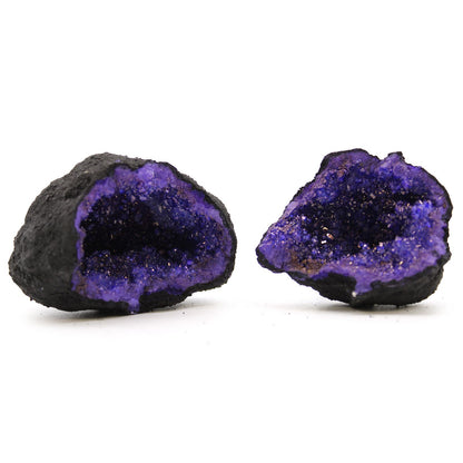 Coloured Calsite Geodes - Black Rock - Turqoise / Purple - Vivid Aromas UK
