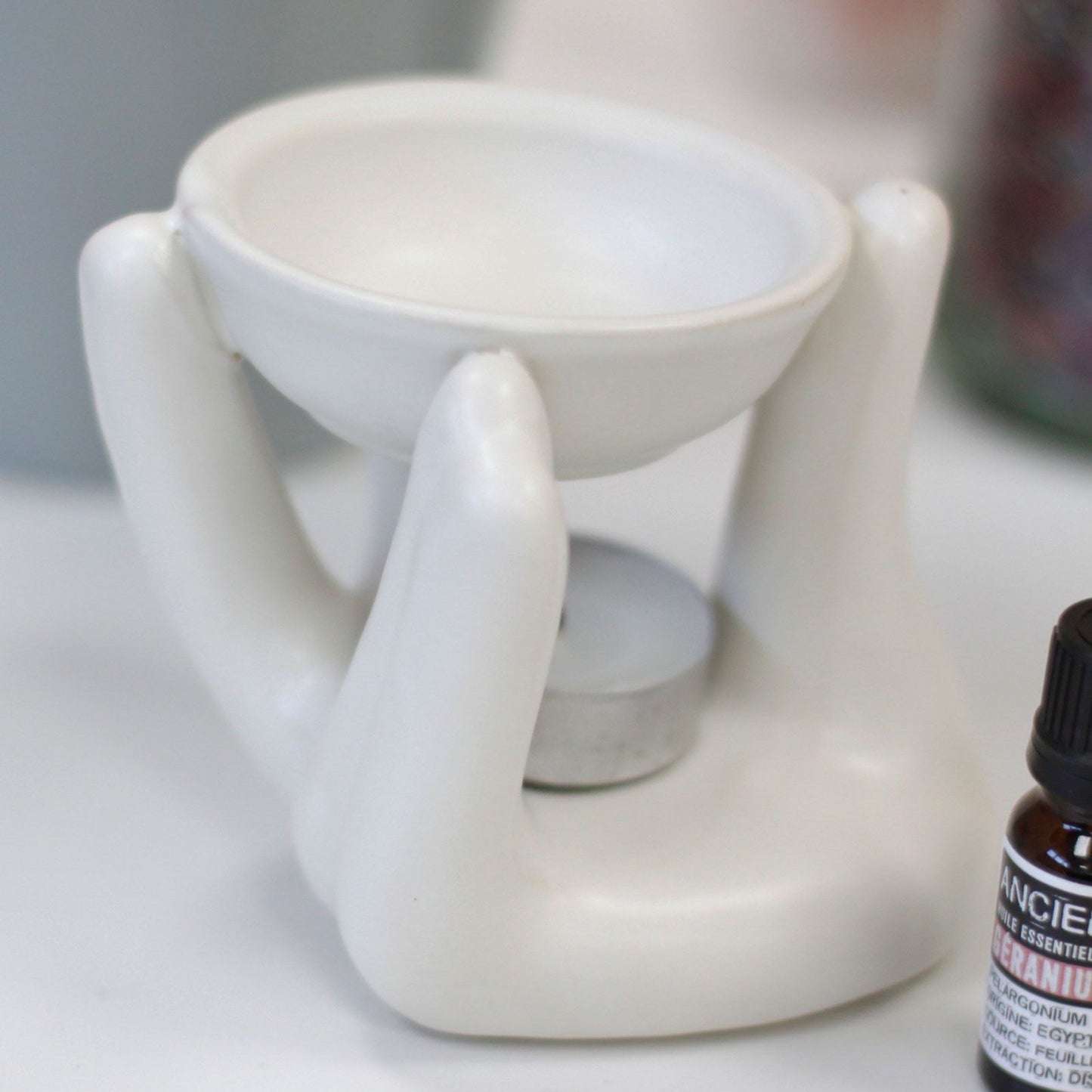 Helping Hand Oil Burner - White - Vivid Aromas UK
