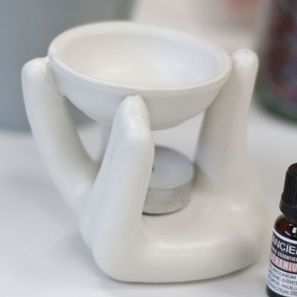 Helping Hand Oil Burner - White - Vivid Aromas UK