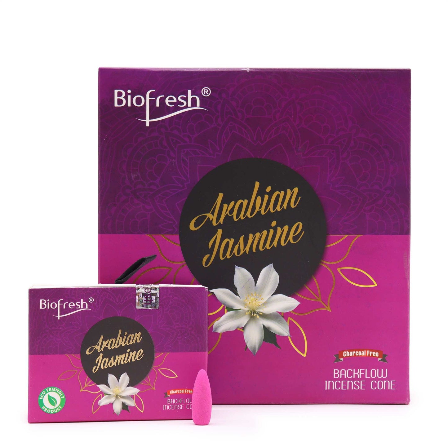 Biofresh Backflow Incense Cones - Arabian Jasmine - Vivid Aromas UK