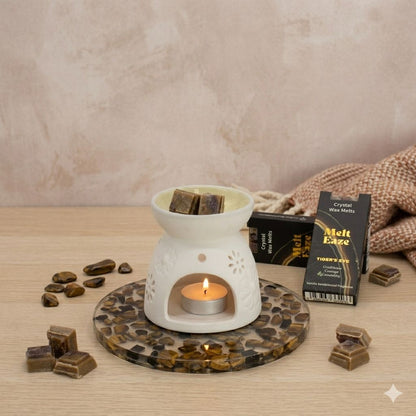 MeltEaze Wax Melts 50g - Tigereye Strength - Vanilla Sandalwood - Vivid Aromas UK