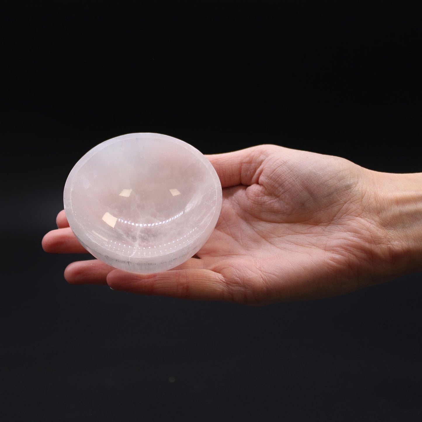 Selenite Round Bowl - 8cm - Vivid Aromas UK