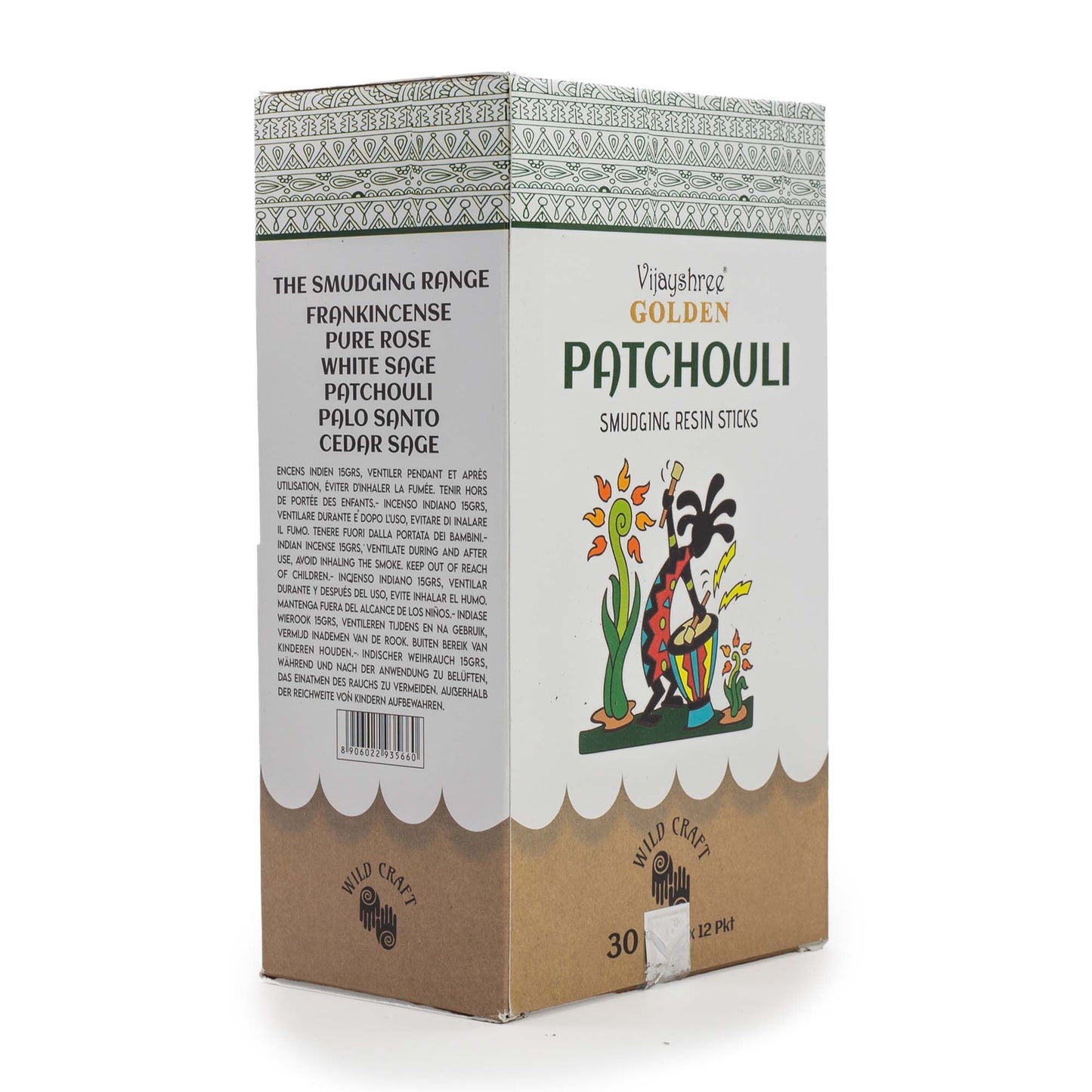 Golden Patchouli Smudging Resin Sticks – 30g - Vivid Aromas UK