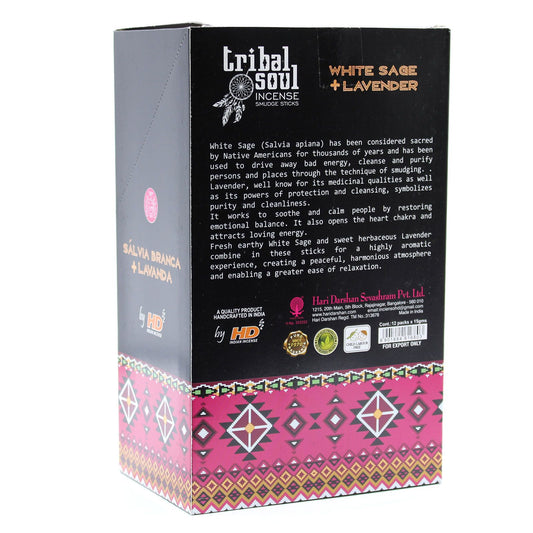 Tribal Soul Incense Sticks - White Sage + Lavender - Vivid Aromas UK