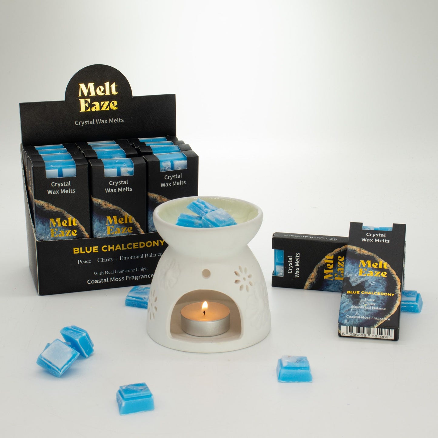 MeltEaze Wax Melts 50g - Aquamarine Wave - Coastal Moss - Vivid Aromas UK