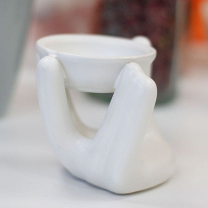 Helping Hand Oil Burner - White - Vivid Aromas UK