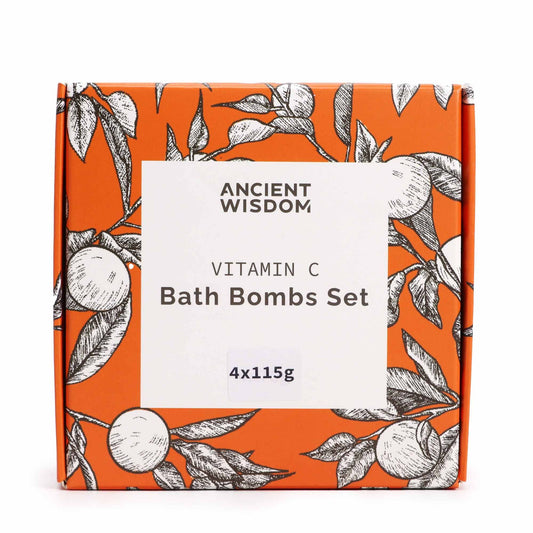 Set of 4 Vitamin C Bath Bombs – Aromatherapy Quartet - Vivid Aromas UK