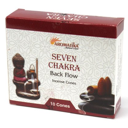 Aromatica Backflow Incense Cones - 7 Charkras - Vivid Aromas UK