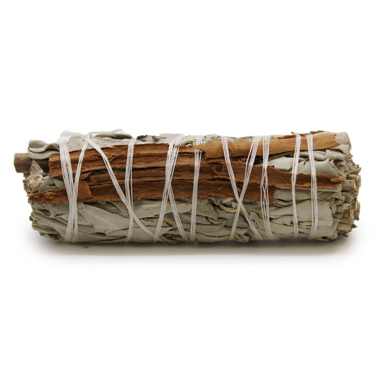 Smudge Stick - White Sage & Cinnamon 10cm - Vivid Aromas UK