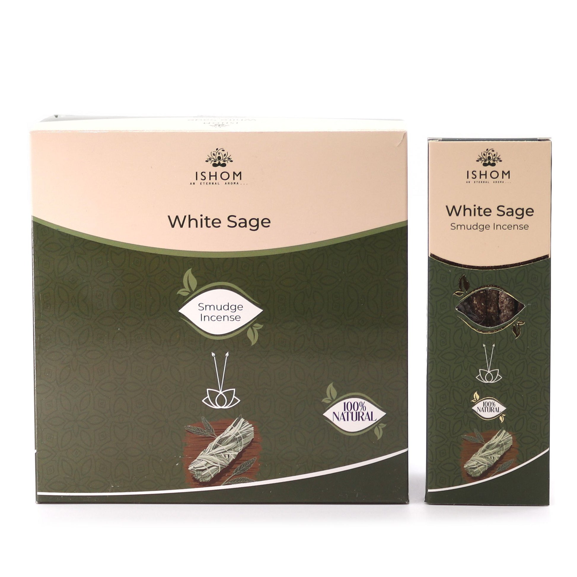 Ishom Smudge Incense - White Sage - Vivid Aromas UK